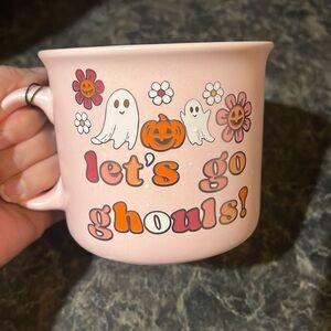 Halloween ghouls ghost pink mug
